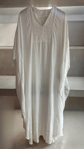 White or black  linen caftan